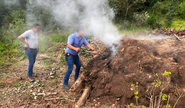 Clausuran mina clandestina en Zacatlán tras devastar 3 mil metros de bosque
