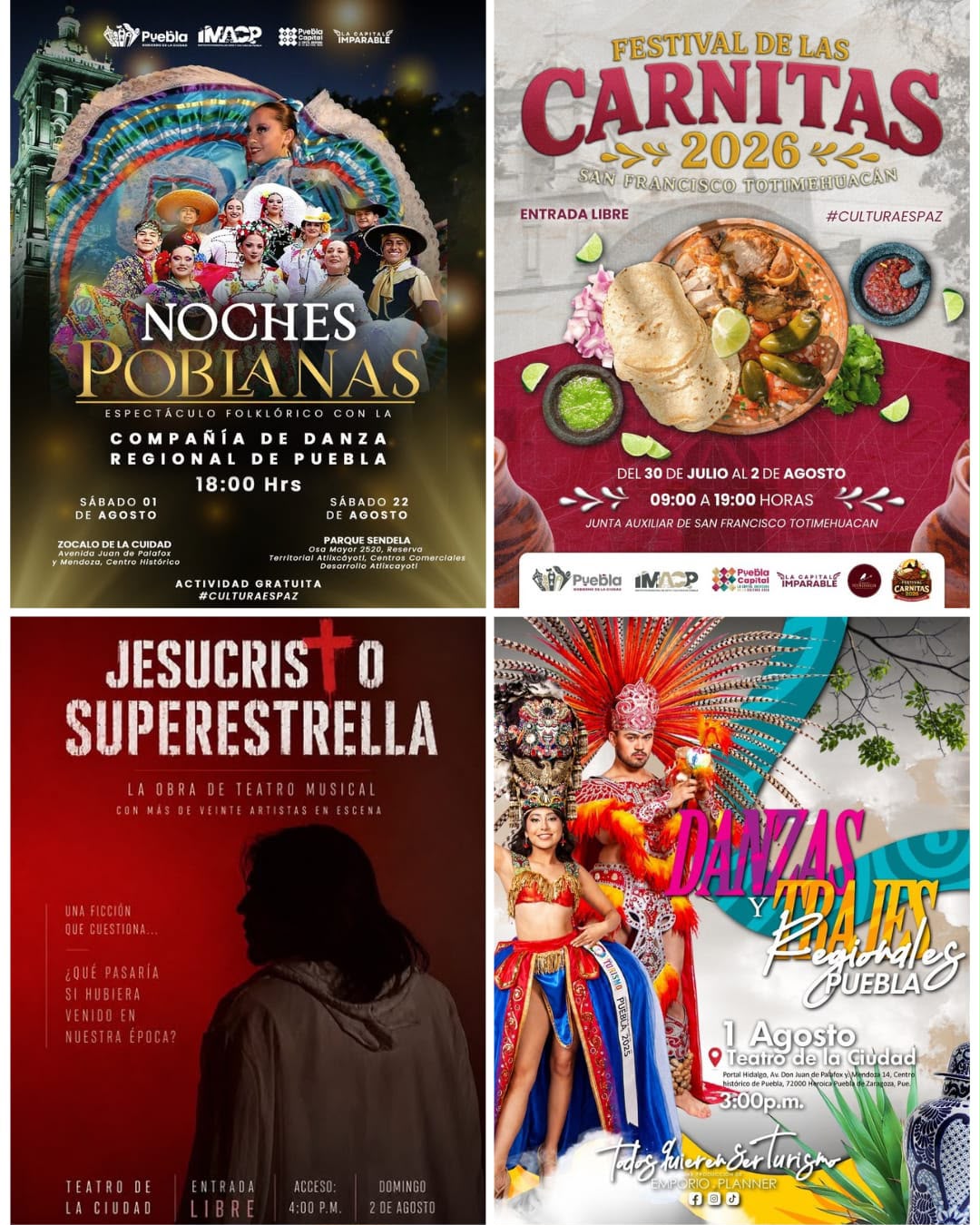 Puebla ofrece talleres, danza, música y teatro gratuitos este fin de semana; consulta la cartelera completa