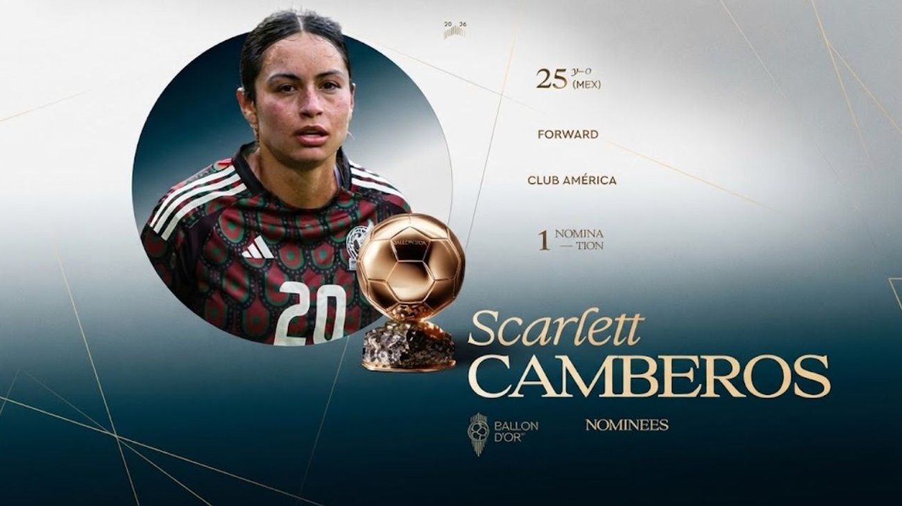 Scarlett Camberos hace historia como la primera mexicana nominada al Balón de Oro Femenil