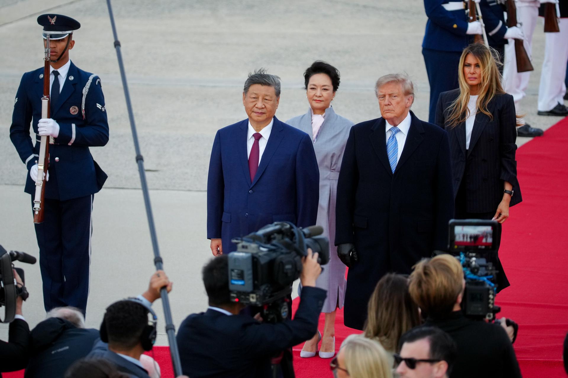 Xi Jinping llegó a Washington para reunirse con Trump