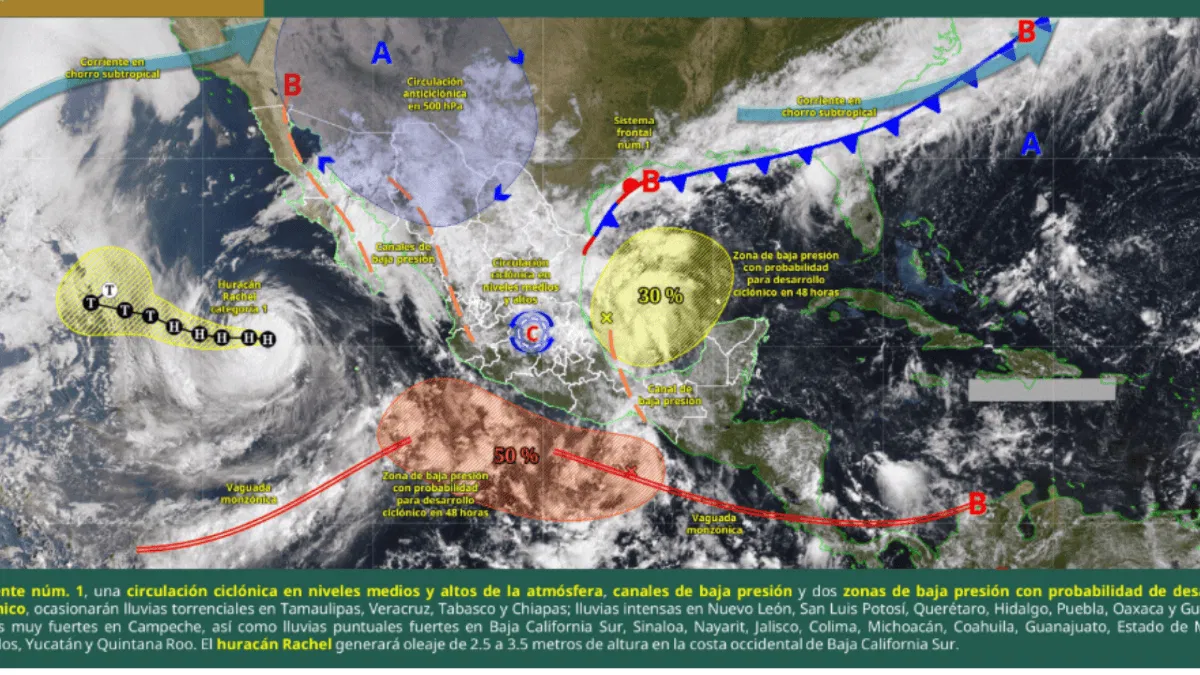 Vigilan baja presión en el Golfo de México; podría convertirse en depresión tropical