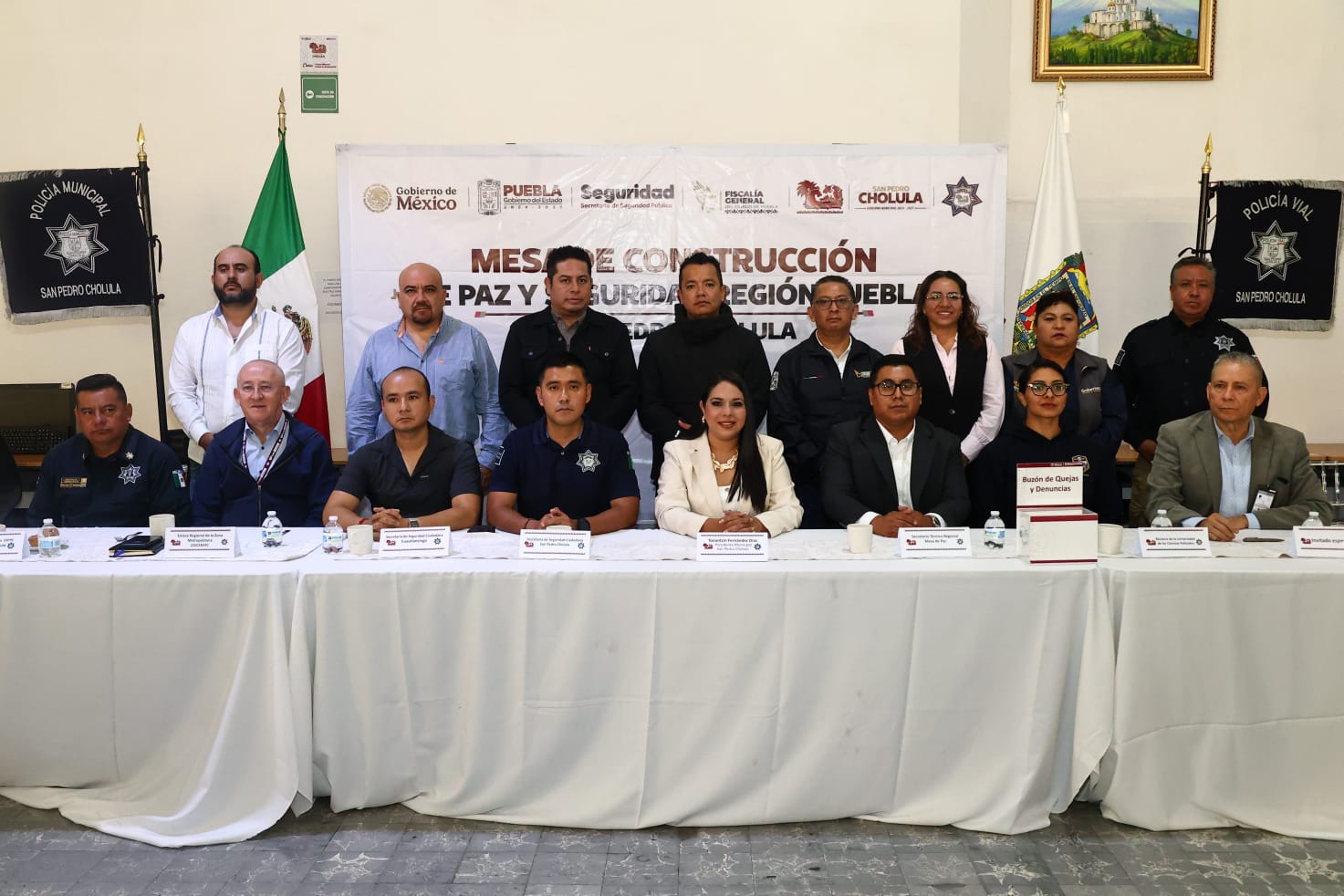 Encabeza Tonantzin Fernández reunión regional de seguridad para blindar San Pedro Cholula