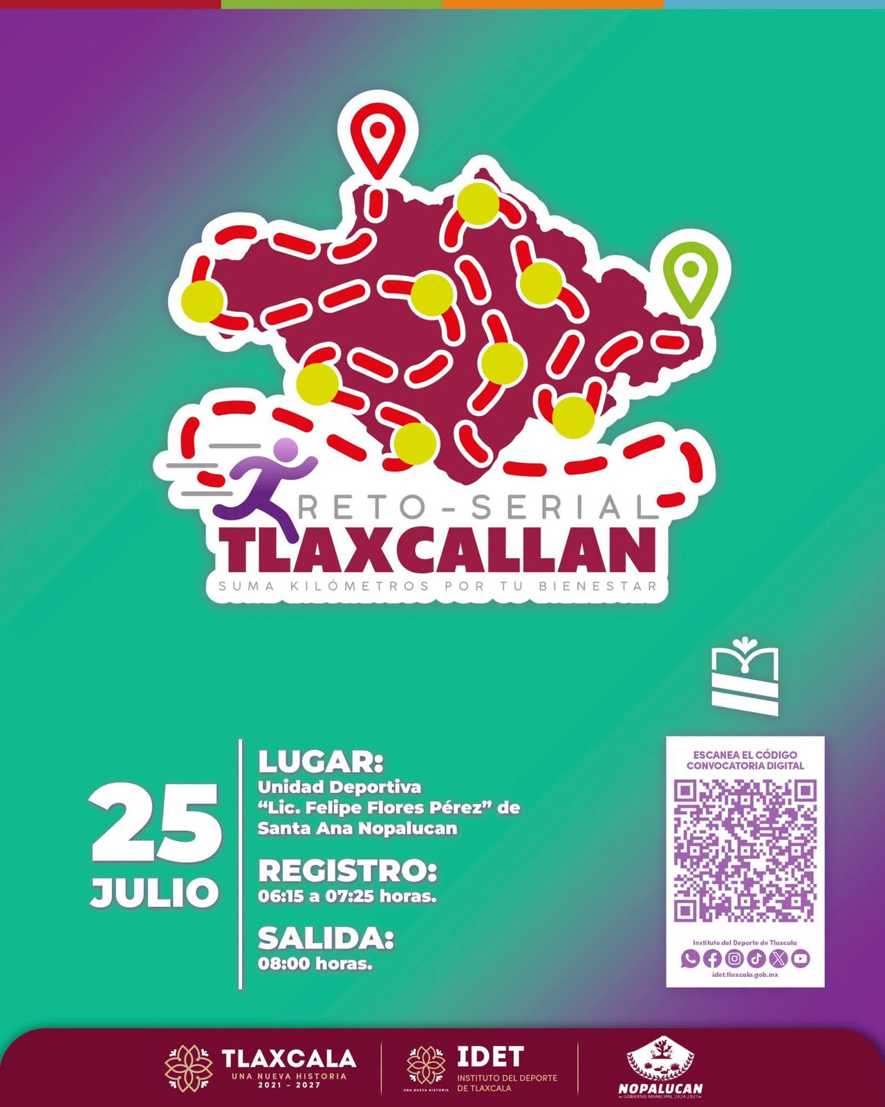 Abren inscripciones gratuitas para el Reto Serial Tlaxcallán en Nopalucan