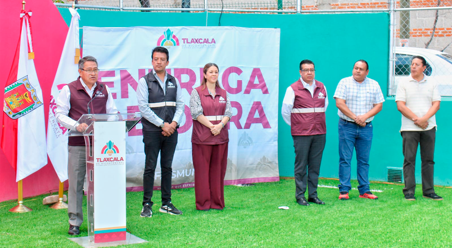 Ayuntamiento de Tlaxcala inaugura rehabilitación de la cancha en la Unidad Deportiva Blas Charro Carvajal