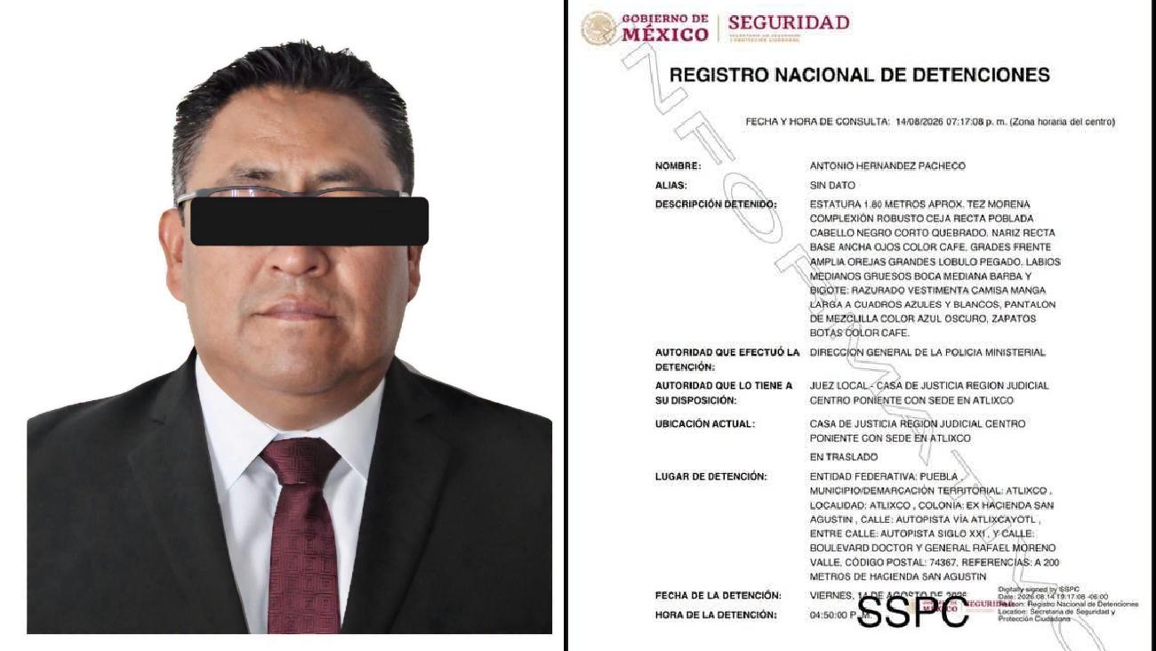 Detienen a secretario de Seguridad de Atlixco por abuso de autoridad y cohecho