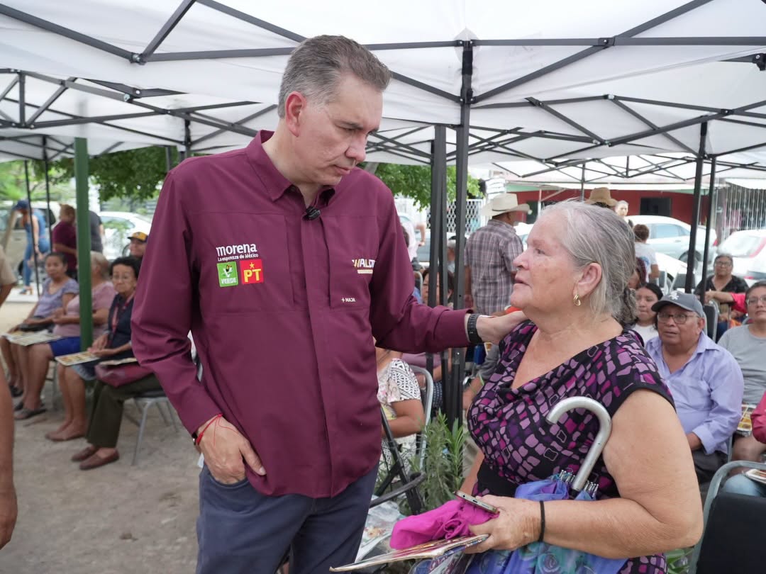 Waldo Fernández confía en ganar la encuesta de Morena en Nuevo León; realiza asamblea con vecinos de Apodaca