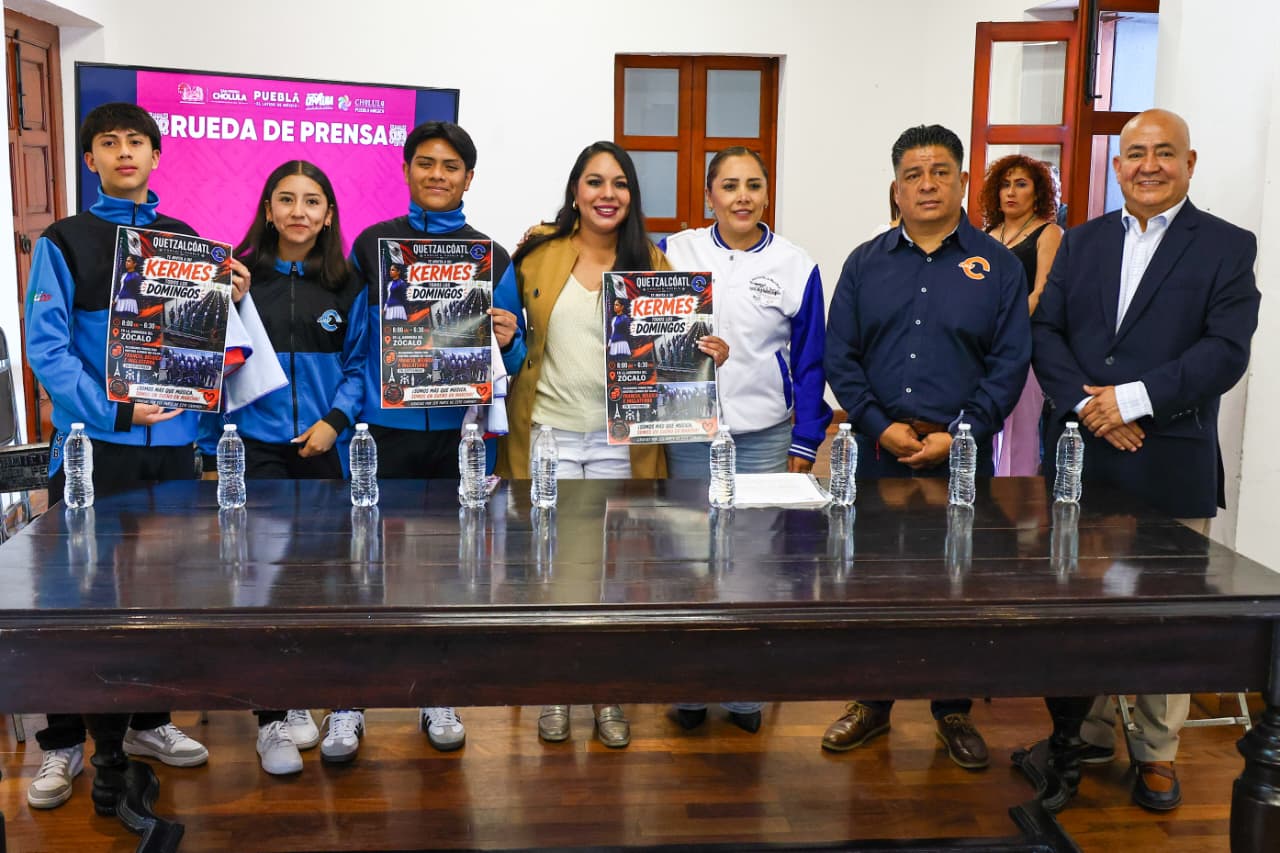 Apoya San Pedro Cholula a la Marching Band Quetzalcóatl del CELMA para su gira por Europa