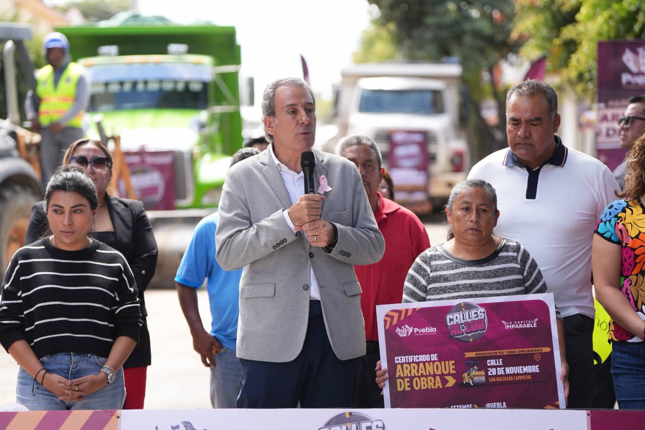 Pepe Chedraui inicia rehabilitación de la calle 20 de Noviembre en San Baltazar Campeche