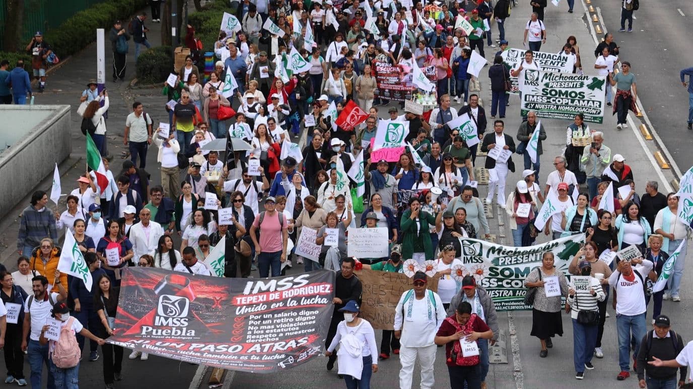 Trabajadores del IMSS anuncian movilizaciones en 23 estados por aumento salarial y contra dirigencia sindical