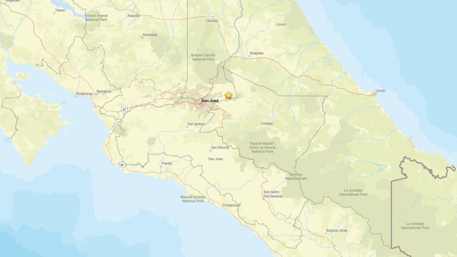 Dos sismos de 5.4 y 4.8 grados sacuden Costa Rica; reportan leves daños