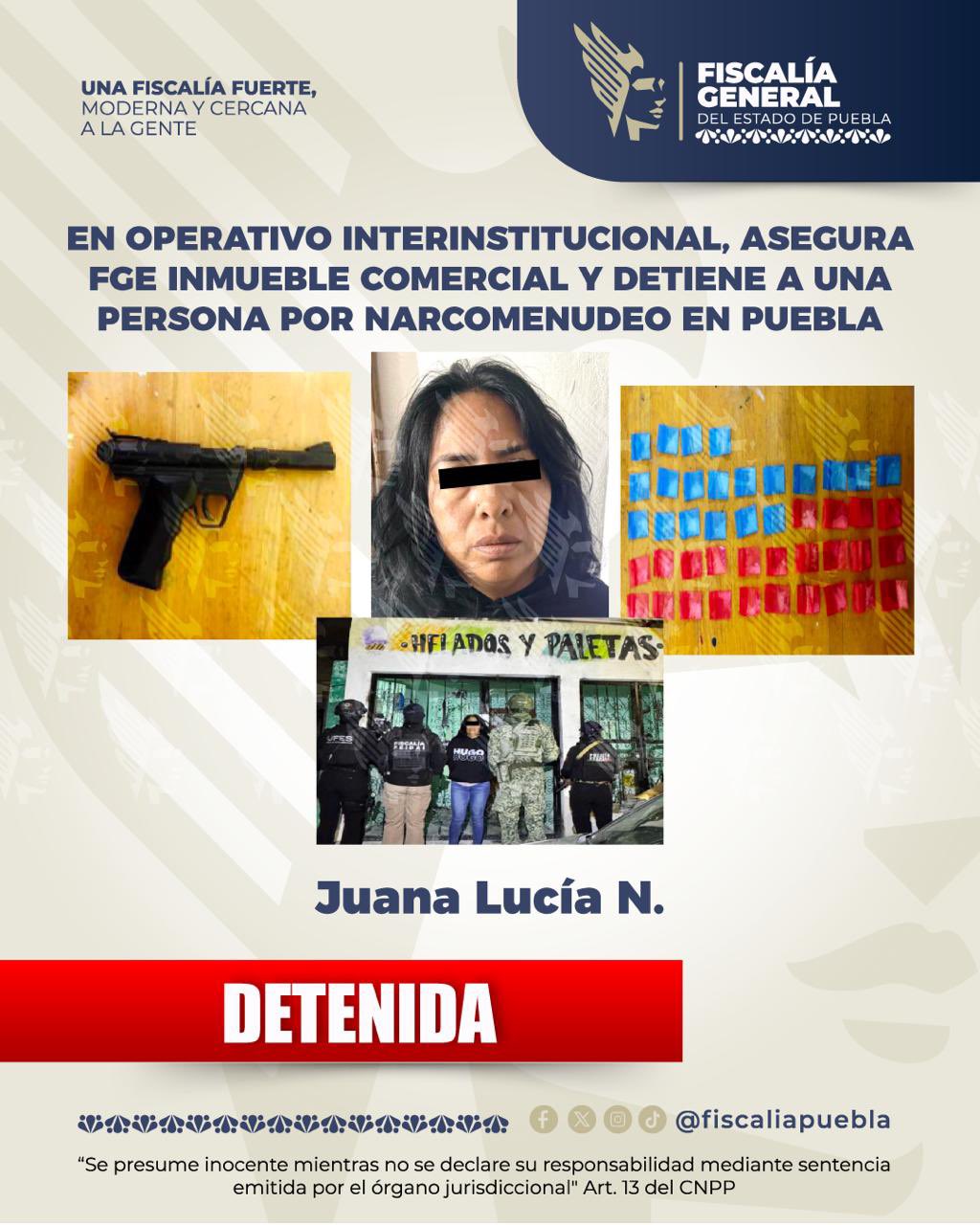 Catean negocio en Puebla por presunto narcomenudeo y detienen a una mujer