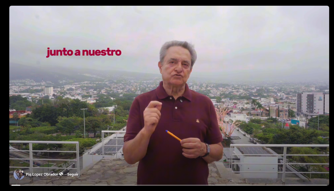 Pío López Obrador se registra en Morena para buscar diputación federal por Chiapas