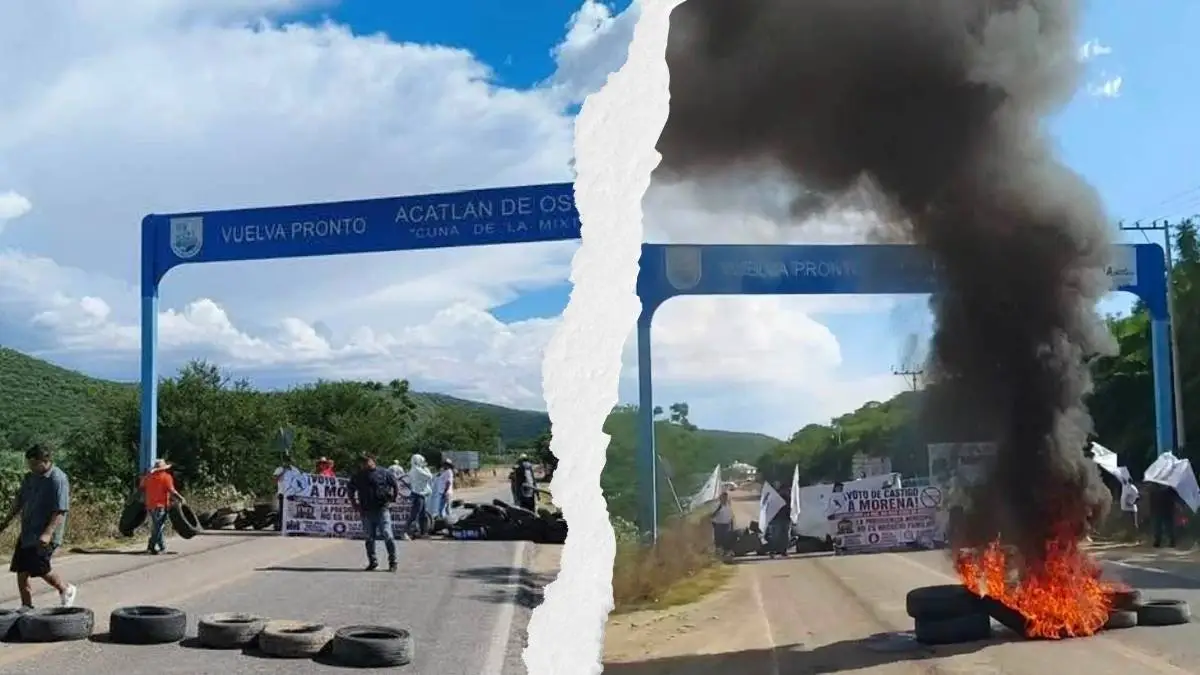 Llama Segob al diálogo en Acatlán de Osorio tras cierre carretero y quema de llantas