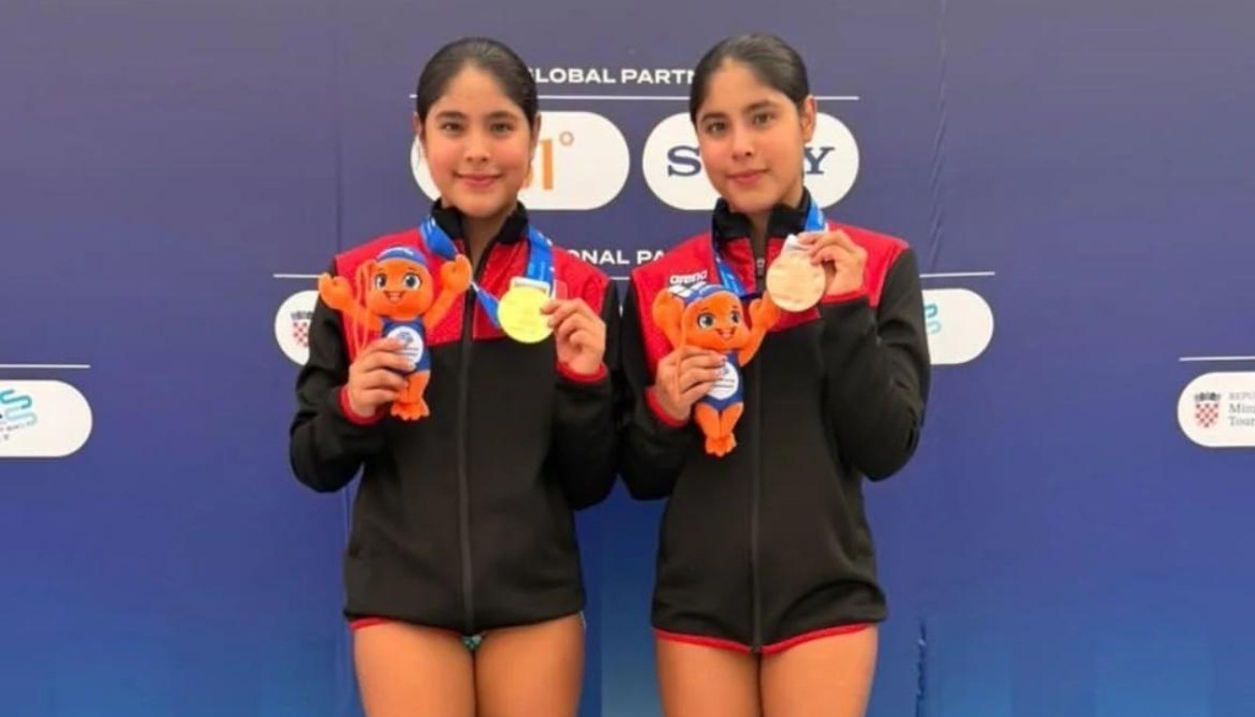 Lía Cueva gana oro y Mía bronce en Mundial Juvenil de Clavados 2026