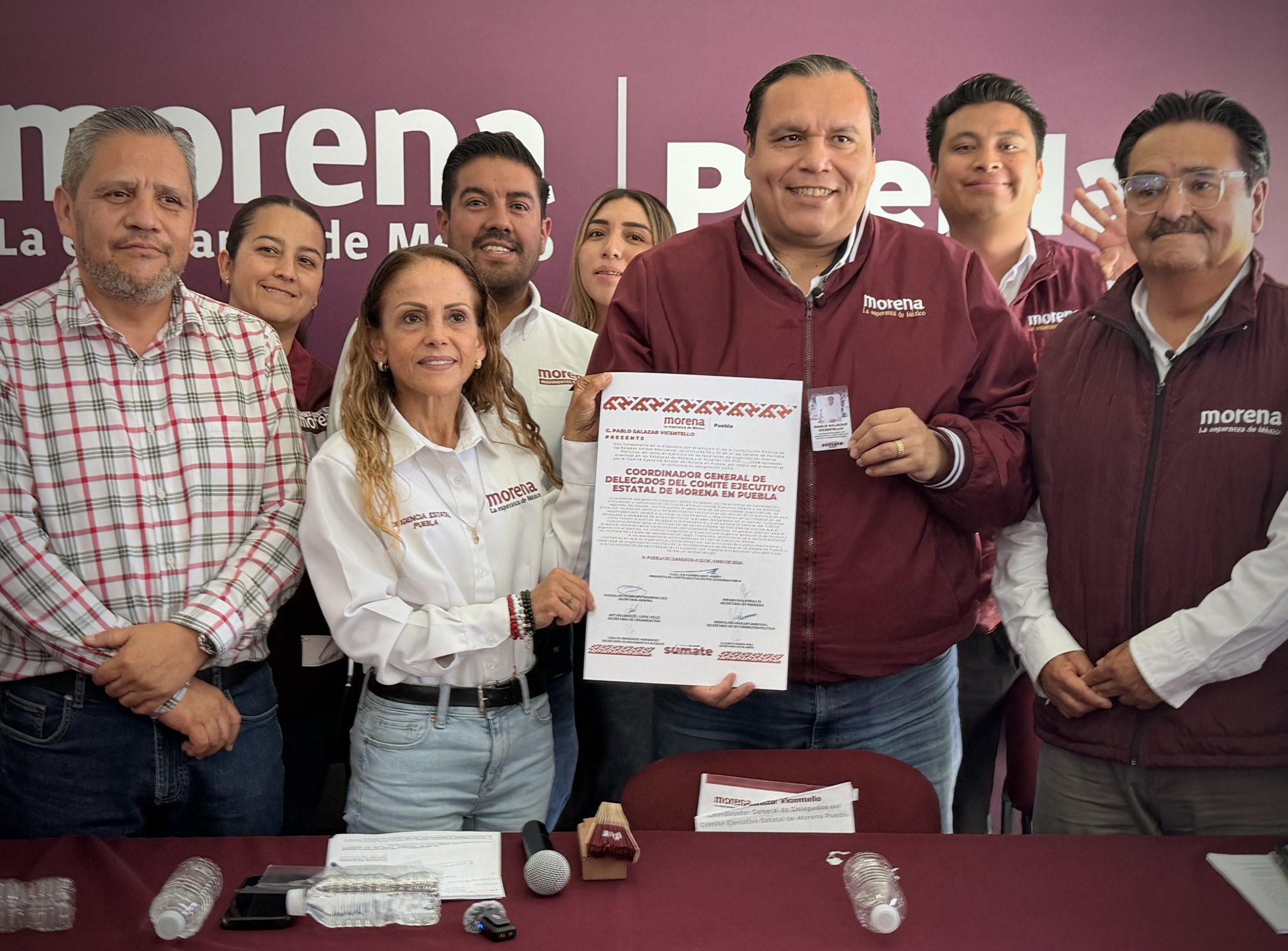 Morena Puebla nombra a Pablo Salazar como coordinador de delegados; Claudia Hernández se incorporará en julio