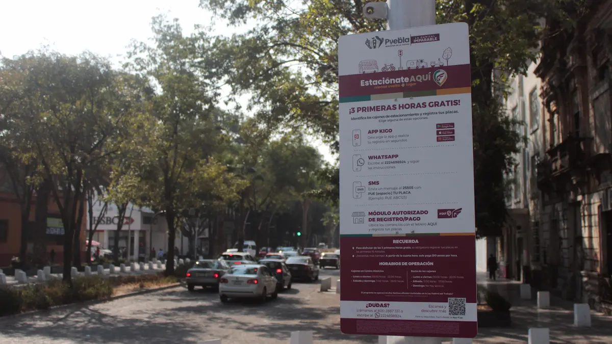 Parquímetros de Puebla recaudan más de 55 millones de pesos en su primer año de operación