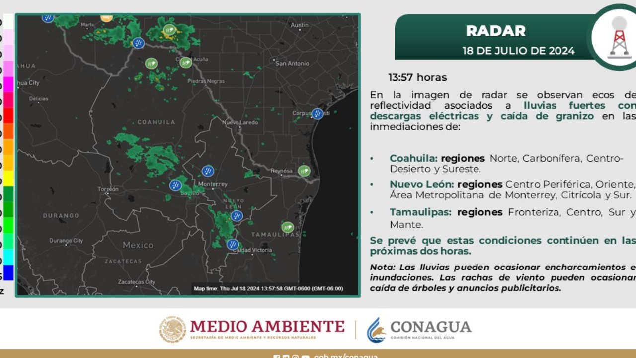 Anuncian lluvias intensas para los siguientes 3 días en la Angelópolis