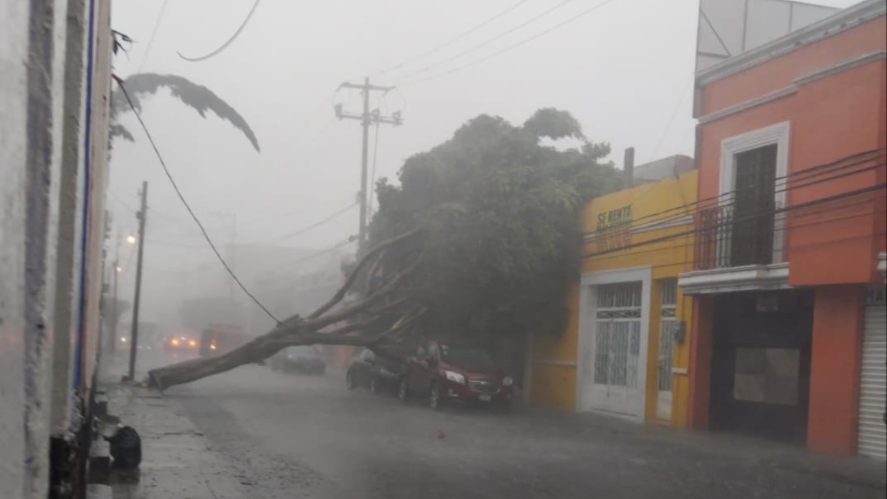 La intensa lluvia comenzó a las 18:00 horas y se extendió hasta la madrugada, lo que obligó a Protección Civil Municipal a establecer el opertivo acuario | Foto: Josél Moctezuma