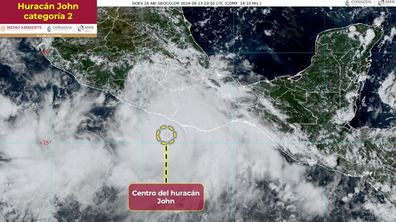 Dejará huracán John lluvias fuertes en Puebla