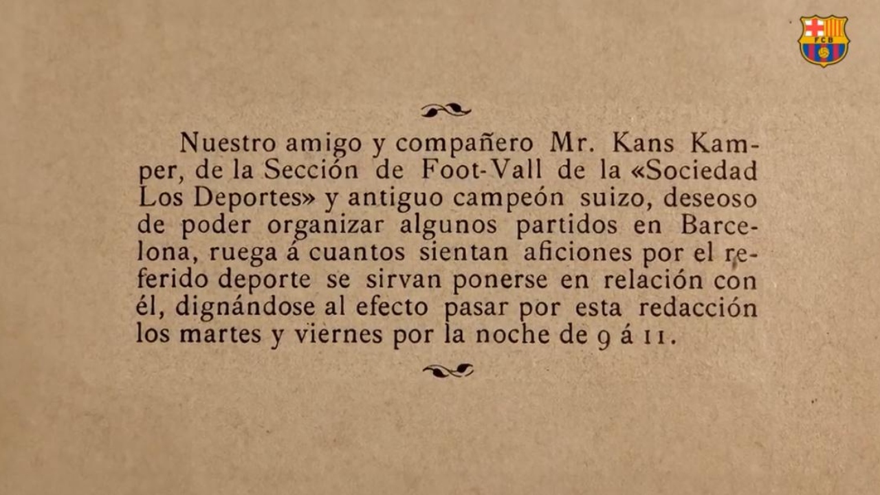 FC Barcelona cumple 125 años de su fundación