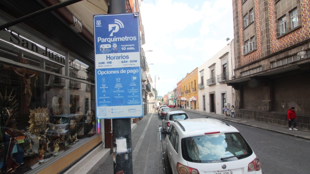 Parquímetros en Puebla entrarán en vigor en 2025
