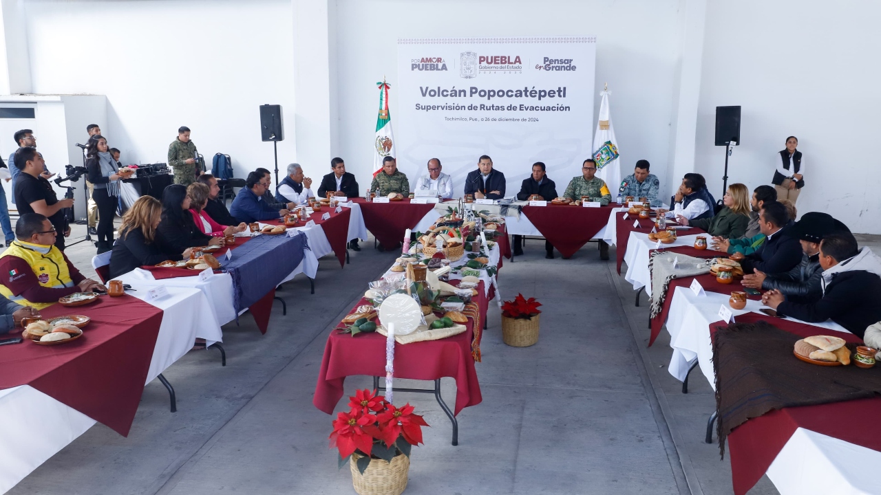 Armenta supervisa rutas de evacuación del Popocatépetl