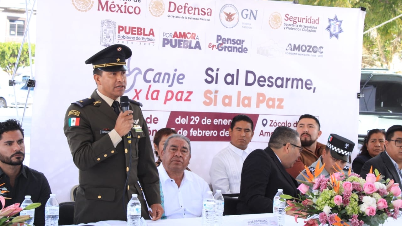 En Izúcar de Matamoros, realizan campaña de desarme
