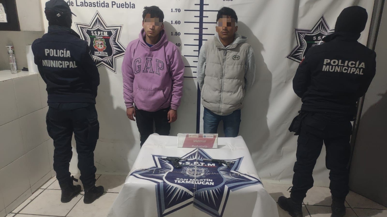 SSP San Martín detiene a dos sujetos con arma de fuego