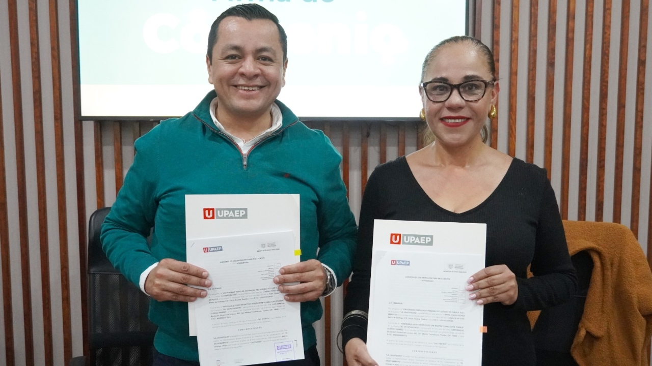 Impulsarán Texmelucan y UPAEP la educación con convenio