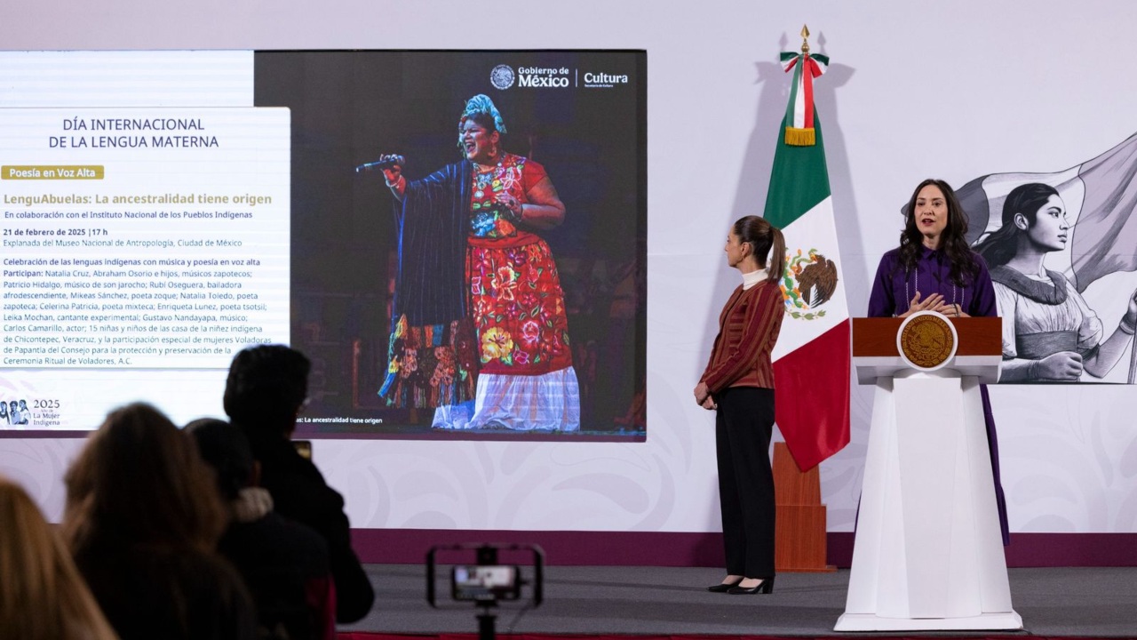 Sheinbaum presenta cartelera cultural por año de la Mujer Indígena
