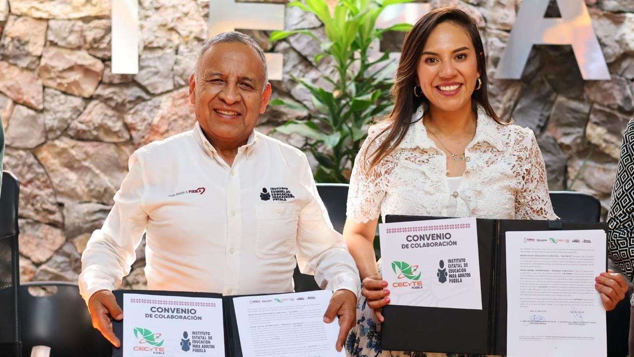 Alianza entre CECyTE Puebla y IEEA impulsa la educación básica