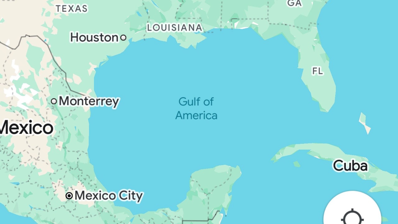 Apple renombra el Golfo de México en sus mapas