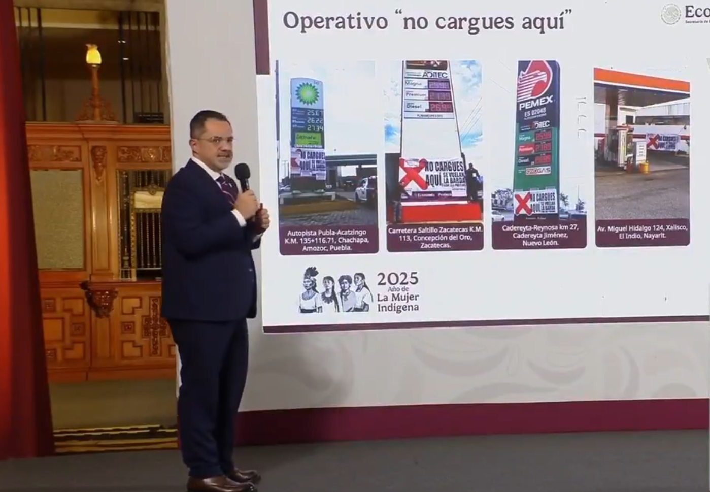 Coloca Profeco su primera lona en Puebla de la campaña “No cargues aquí”