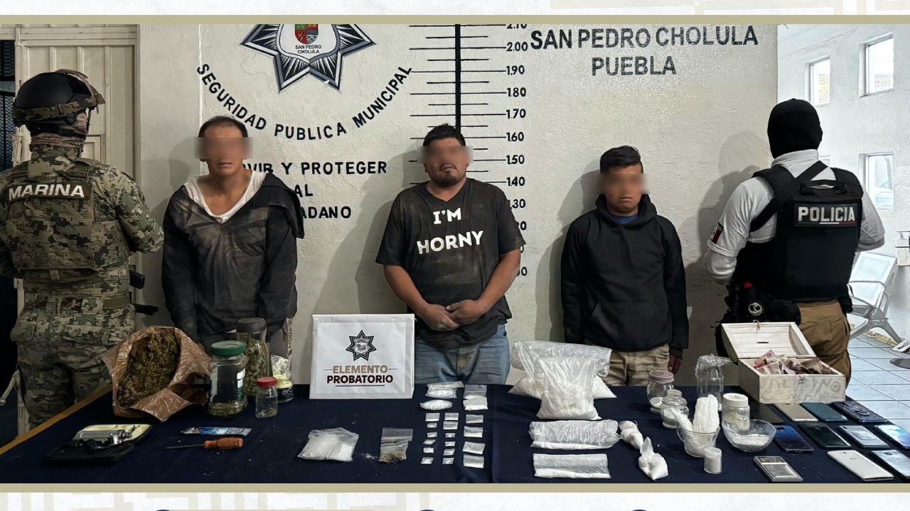 Caen narcomenudistas en Cocoyotla, San Pedro Cholula
