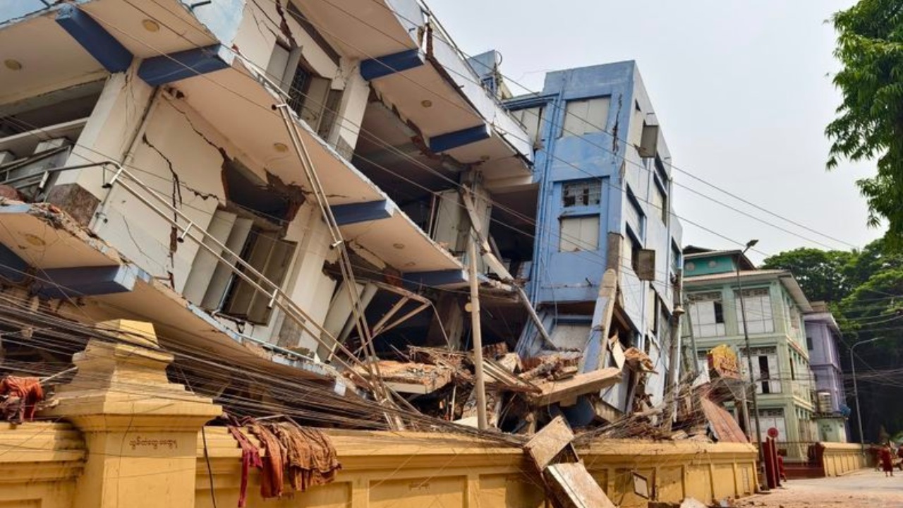 Terremoto de 7.7 sacude Birmania y deja víctimas en varios países