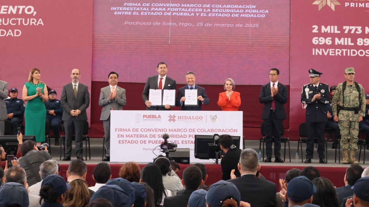 Puebla e Hidalgo reafirman compromiso con seguridad interestatal
