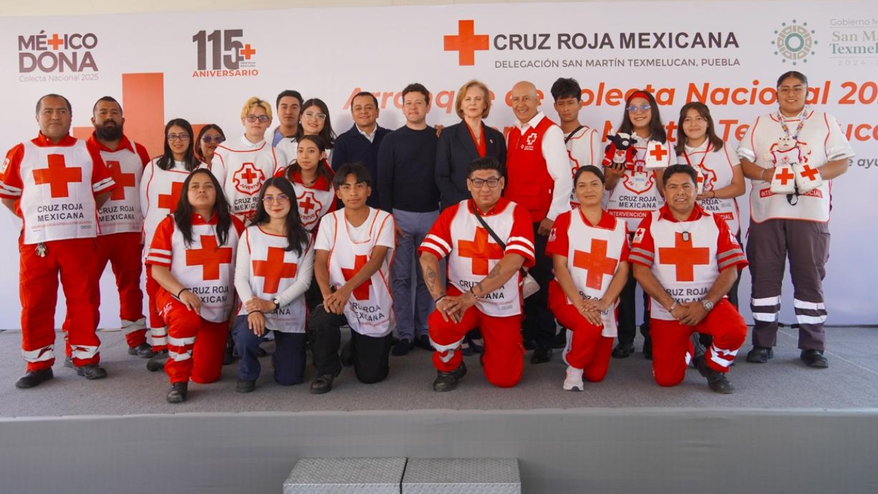 Arranca colecta anual de la Cruz Roja en San Martín Texmelucan