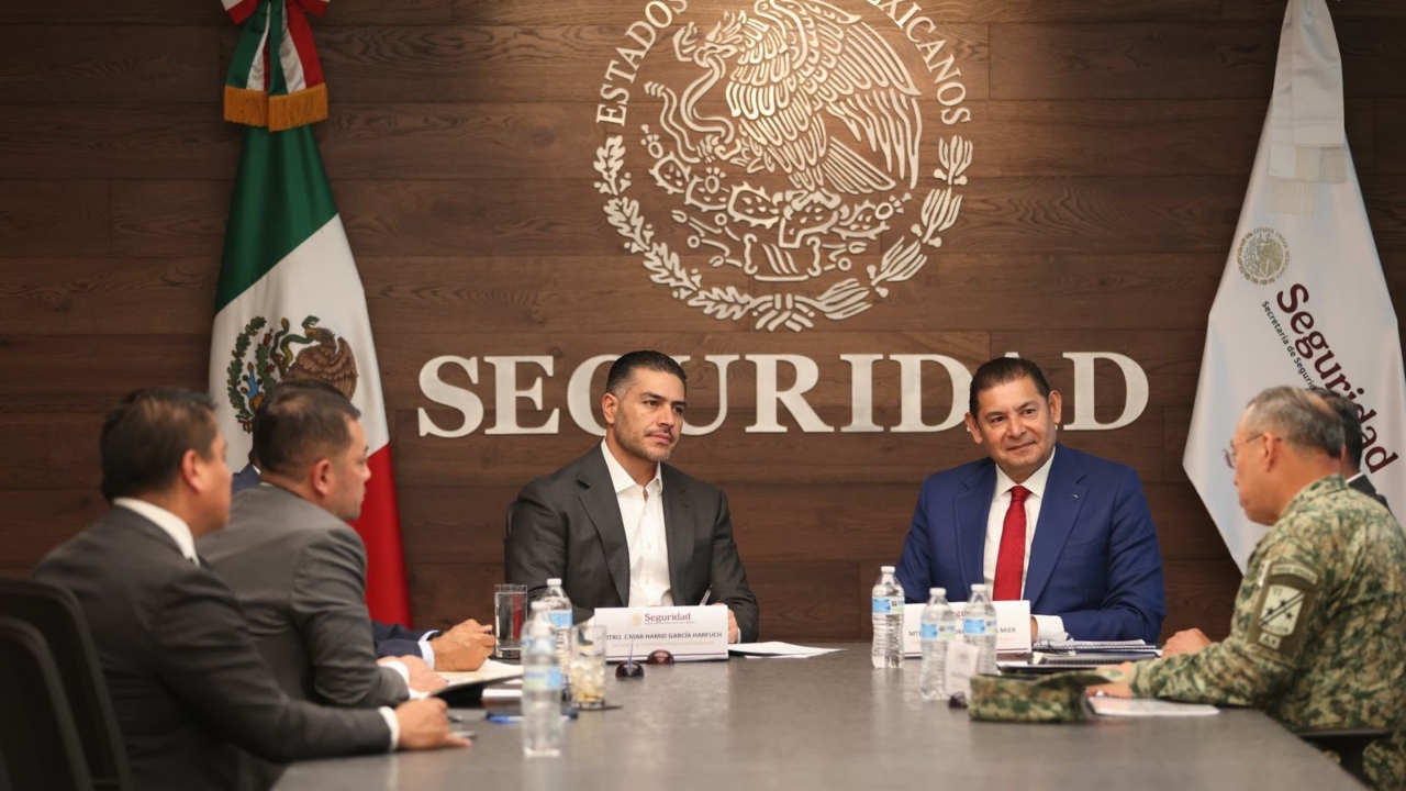 Sostienen gobernador y titular de SSP reunión con García Harfuch