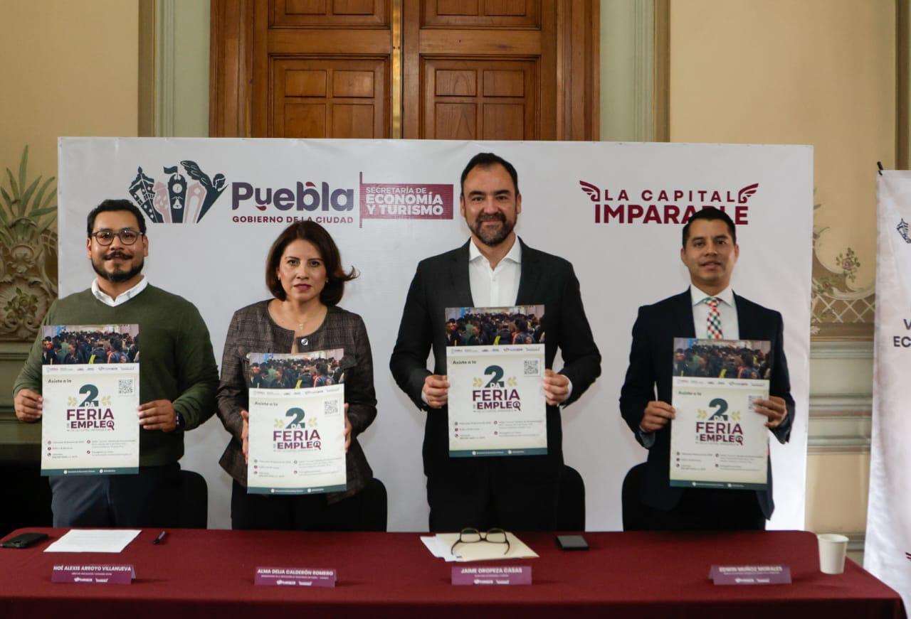 Anuncian Segunda Feria de Empleo en Puebla con más de mil vacantes presenciales