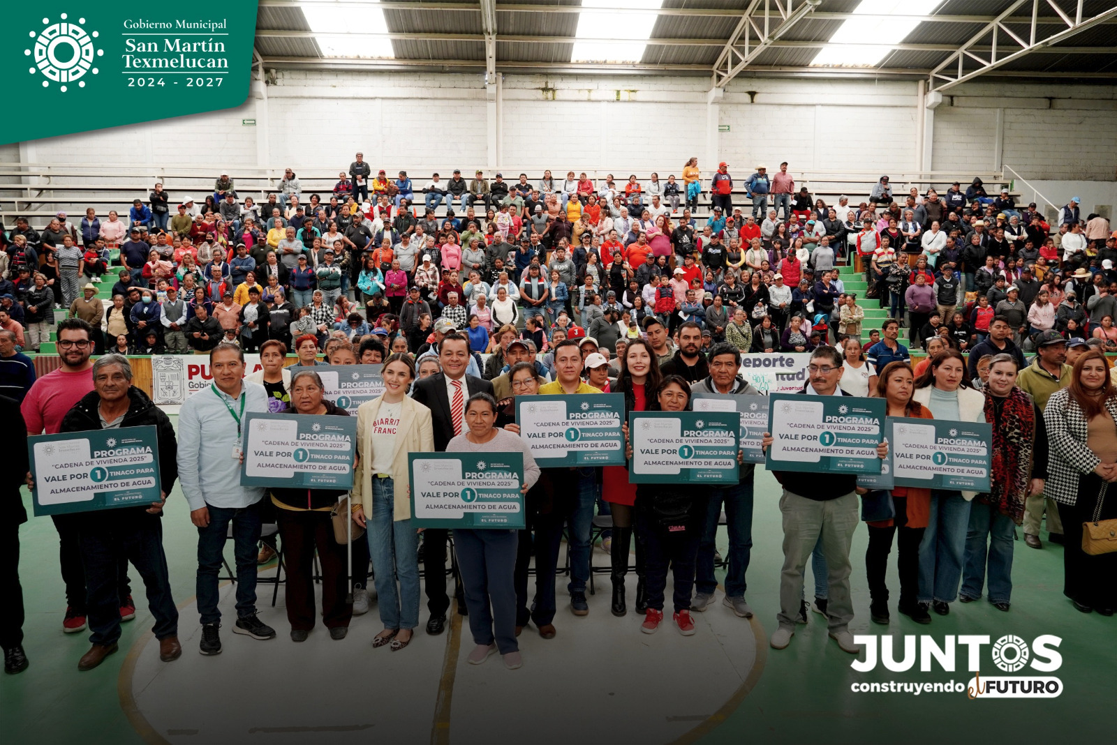 Texmelucan inicia entrega de tinacos con el programa “Cadena de Vivienda 2025”