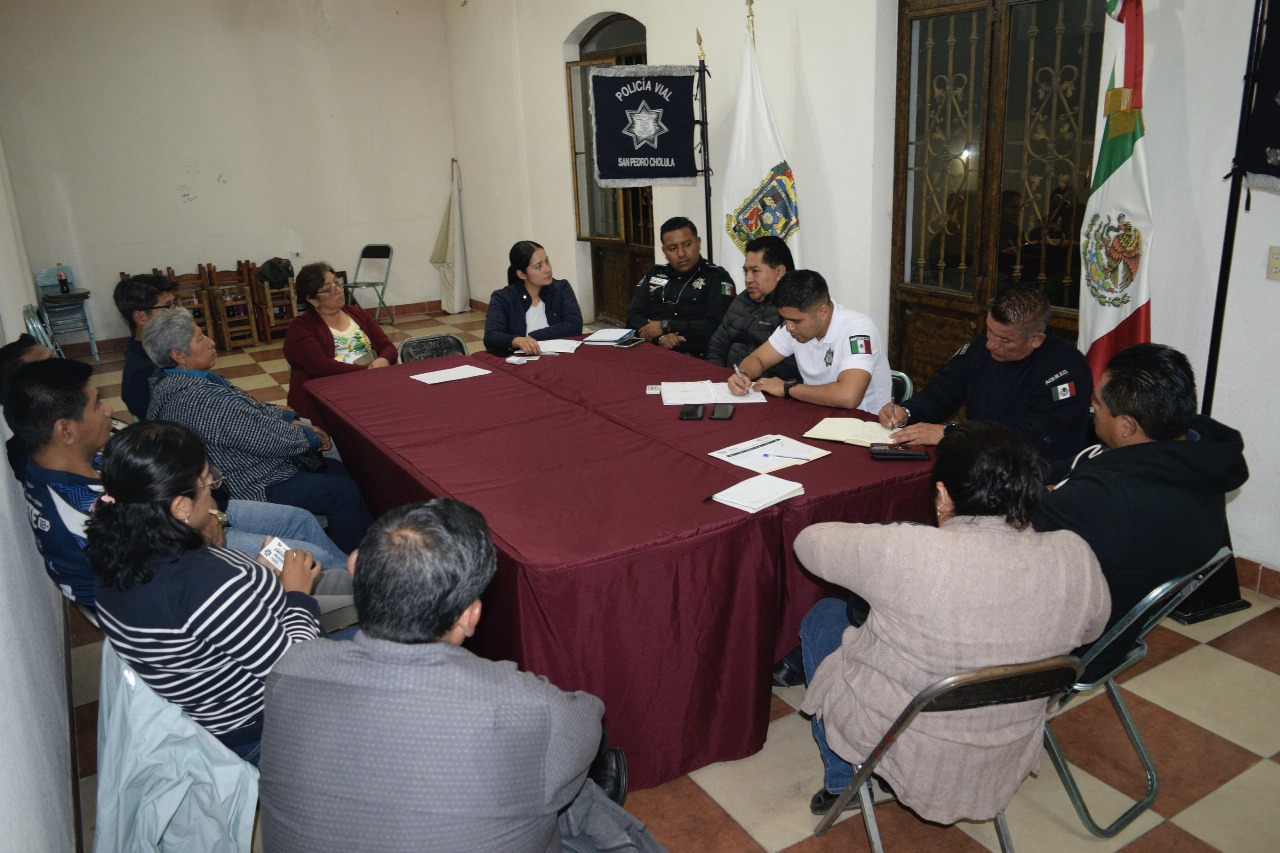 Barrios de San Pedro Cholula se suman a estrategia de seguridad comunitaria