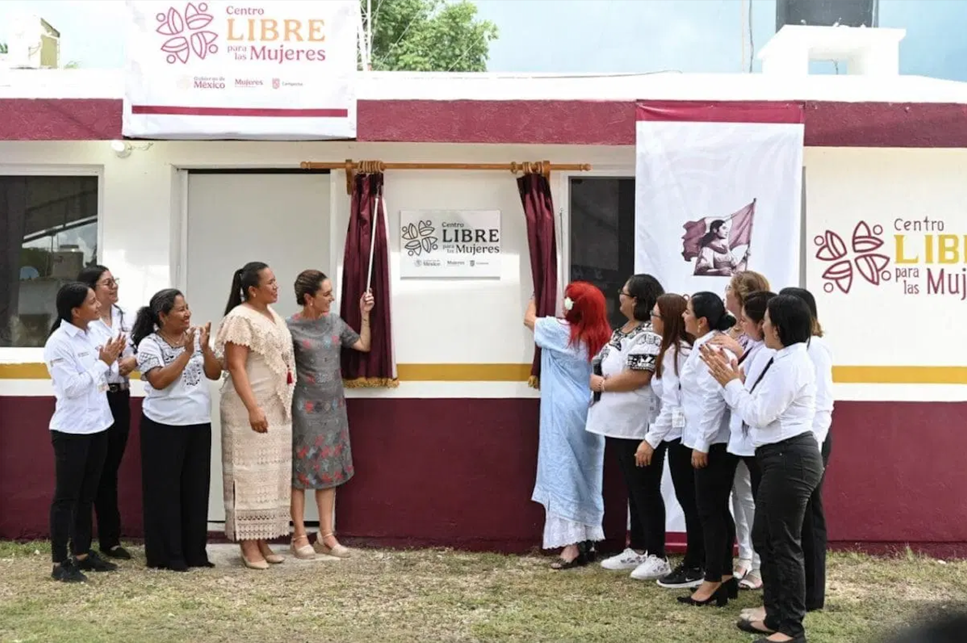 Claudia Sheinbaum inaugura Centro Libre para las Mujeres en Calakmul