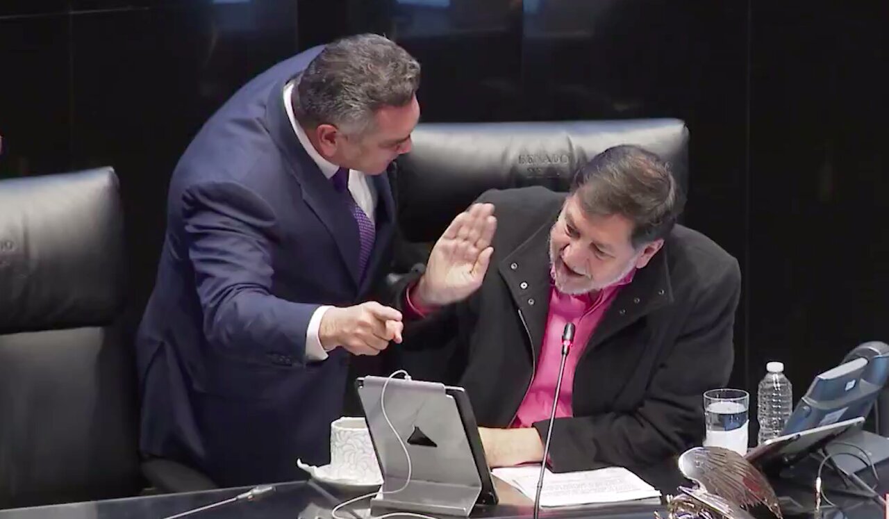 Alito Moreno agrede a Noroña en el Senado tras acalorado debate