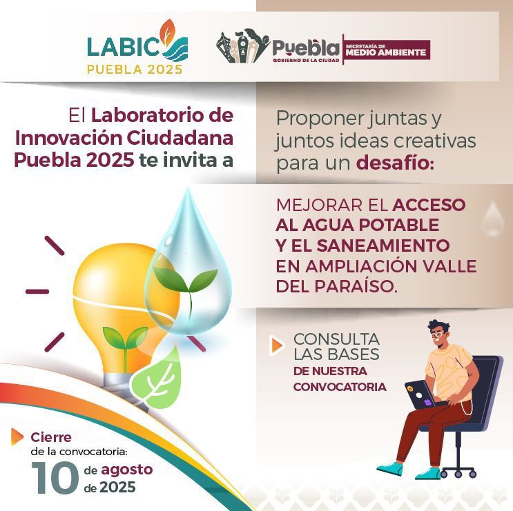Puebla será sede del LABIC 2025, laboratorio ciudadano por el derecho al agua