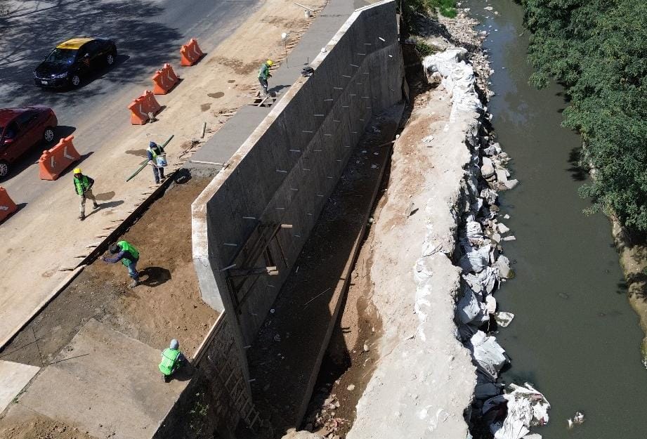 Puebla construye muro de contención en el Río Alseseca para proteger a más de 7 mil habitantes