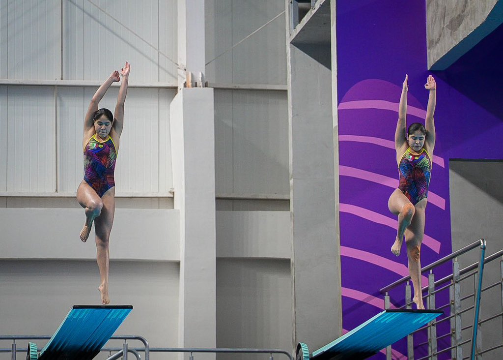 Mía y Lía Cueva: oro sincronizado en trampolín de 3 m en Asunción 2025