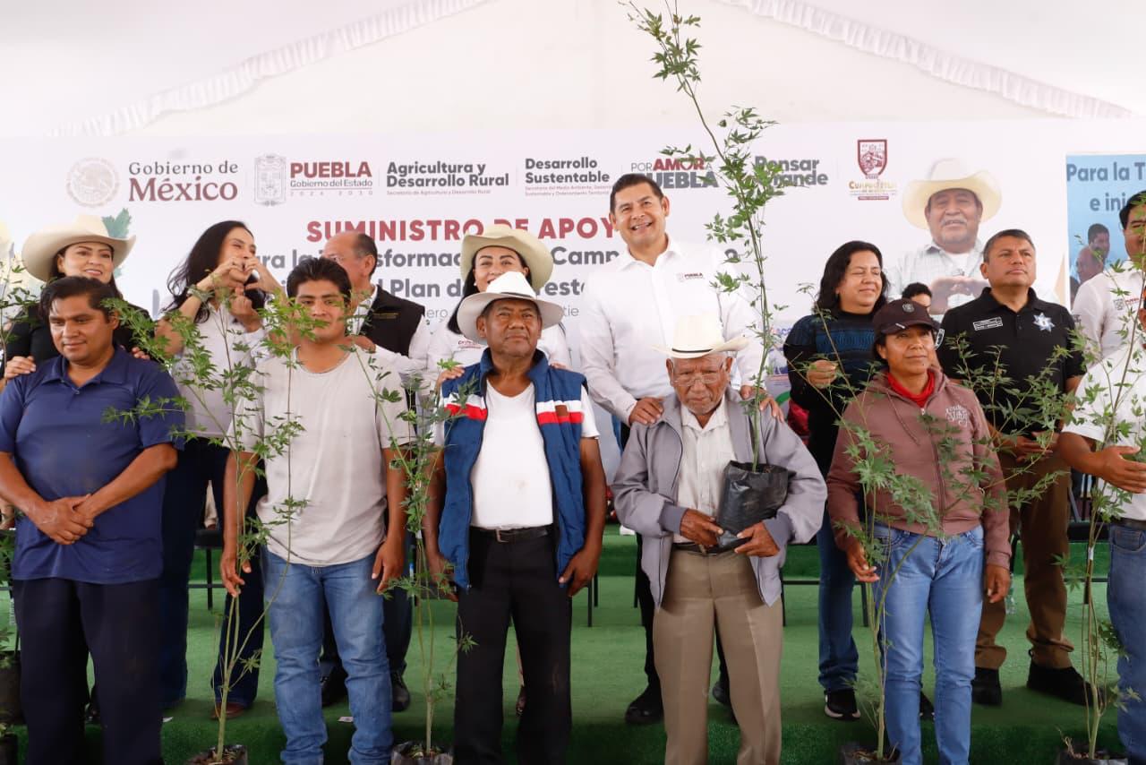Inicia en Puebla Plan de Reforestación 2025 en Cuapiaxtla; la meta es sembrar 1.7 millones de árboles