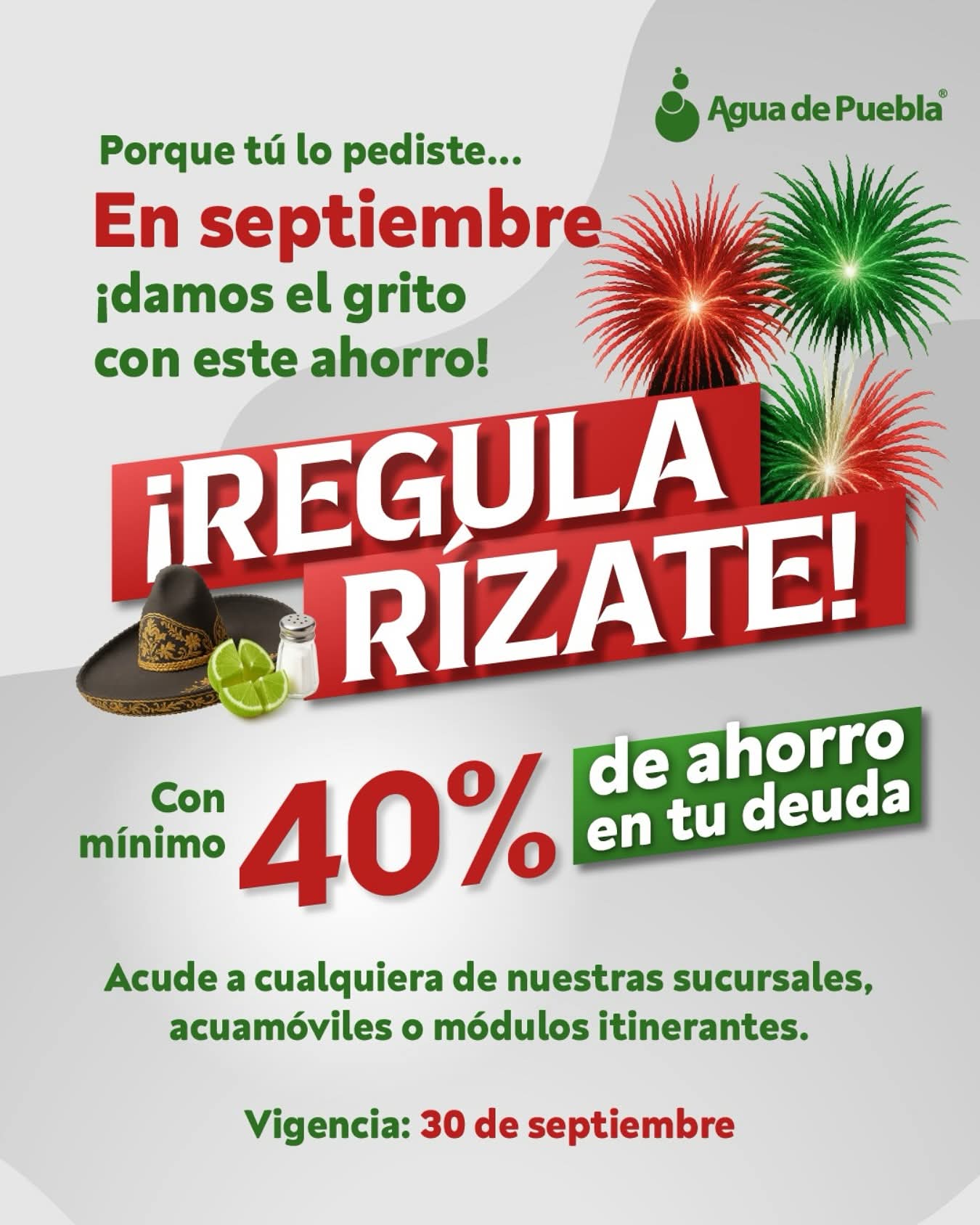 Agua de Puebla amplía programa de descuentos: ahorra hasta 40% en tu deuda durante septiembre