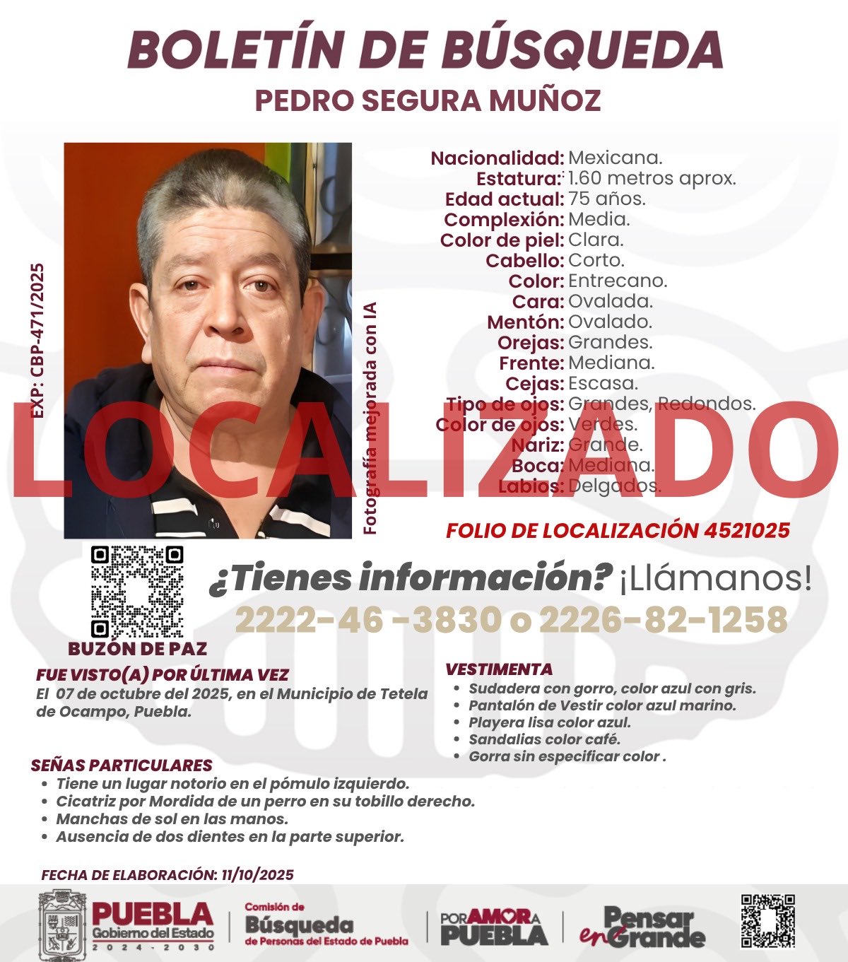 Localizan cuerpo de Pedro Segura; suman 23 víctimas por lluvias en Puebla