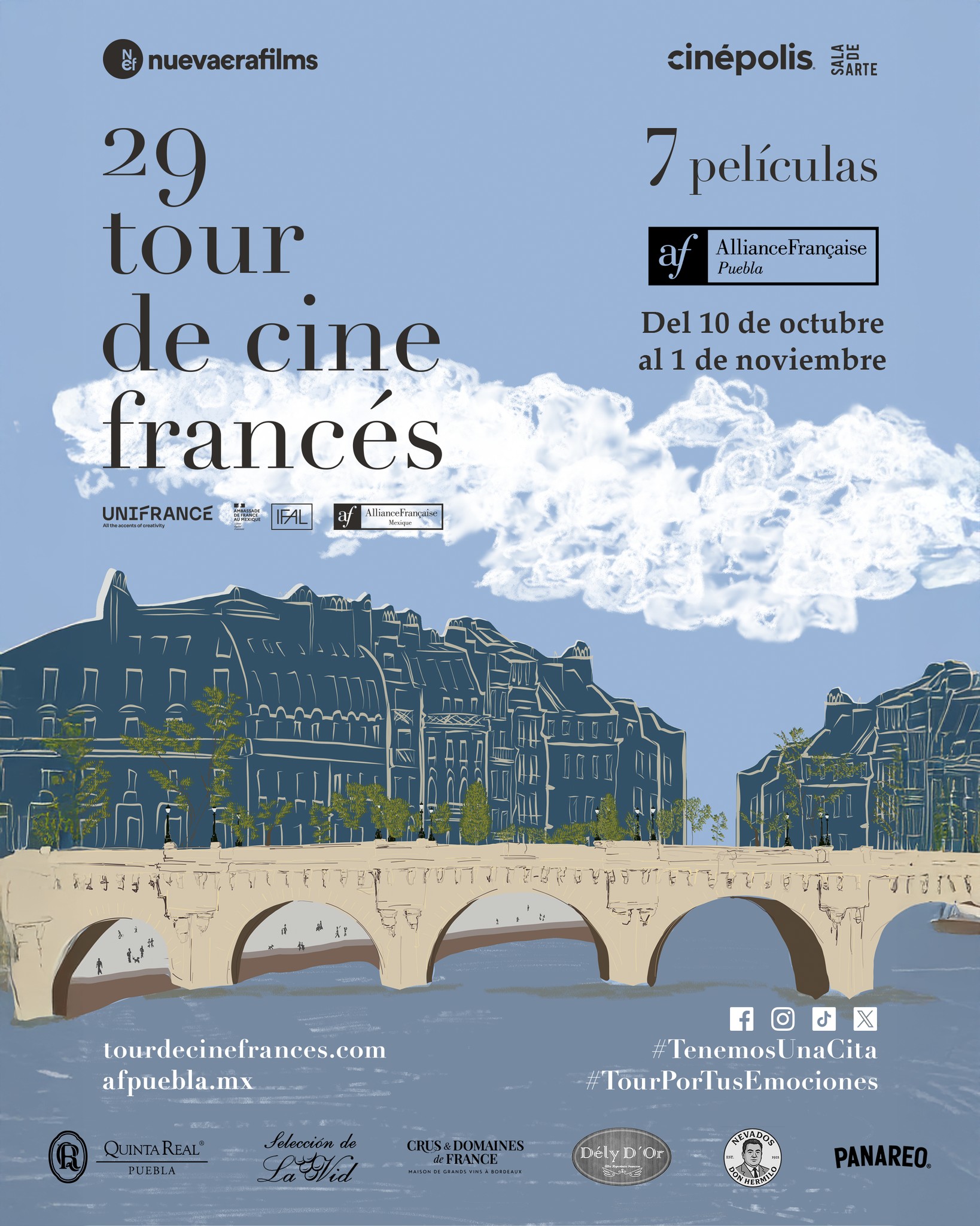Tour de Cine Francés 2025 llega a Puebla con películas inéditas y funciones gratuitas